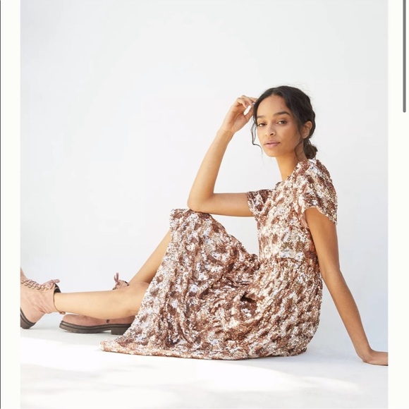 Anthropologie x Maeve Bernadette Sequin Midi Dress NWT - Picture 3 of 12